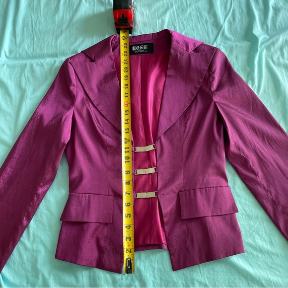 Pink Glitter Suit with Embroidered Skirt - Picture 7 of 16